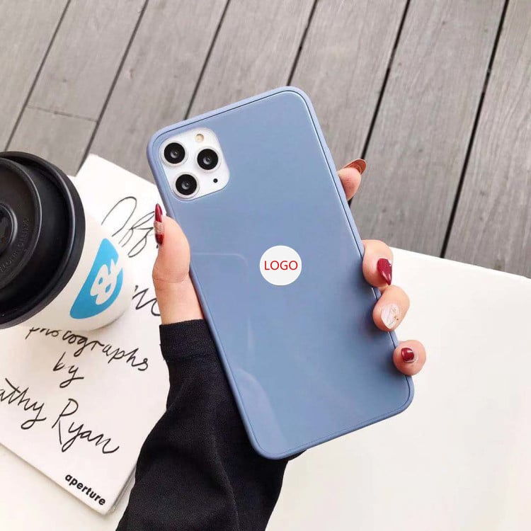 Liquid Silicone Glass Case for Apple Phones