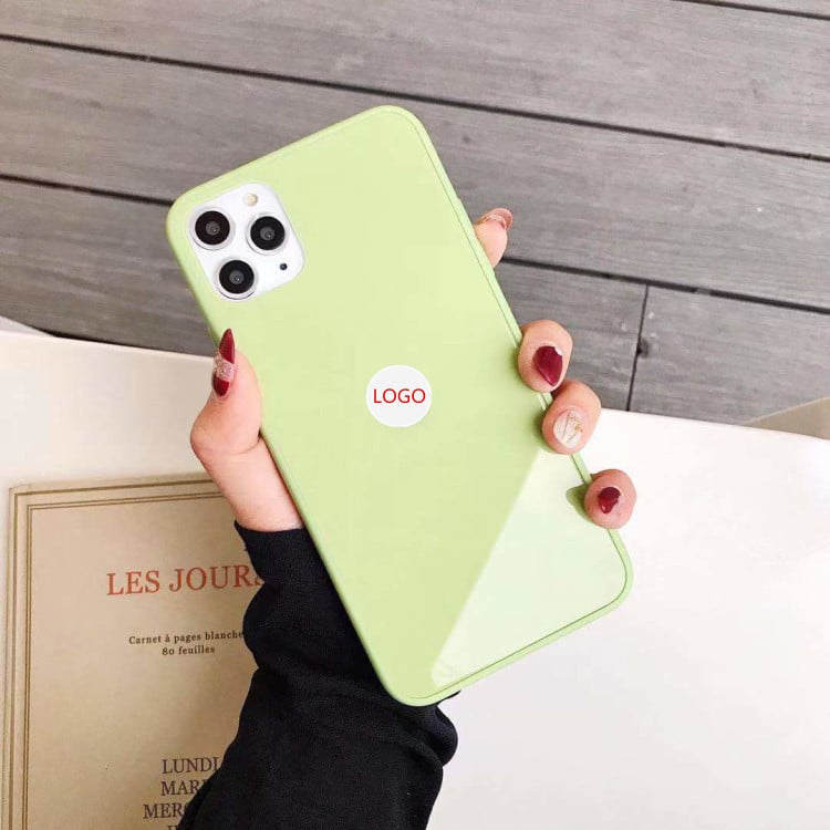 Liquid Silicone Glass Case for Apple Phones