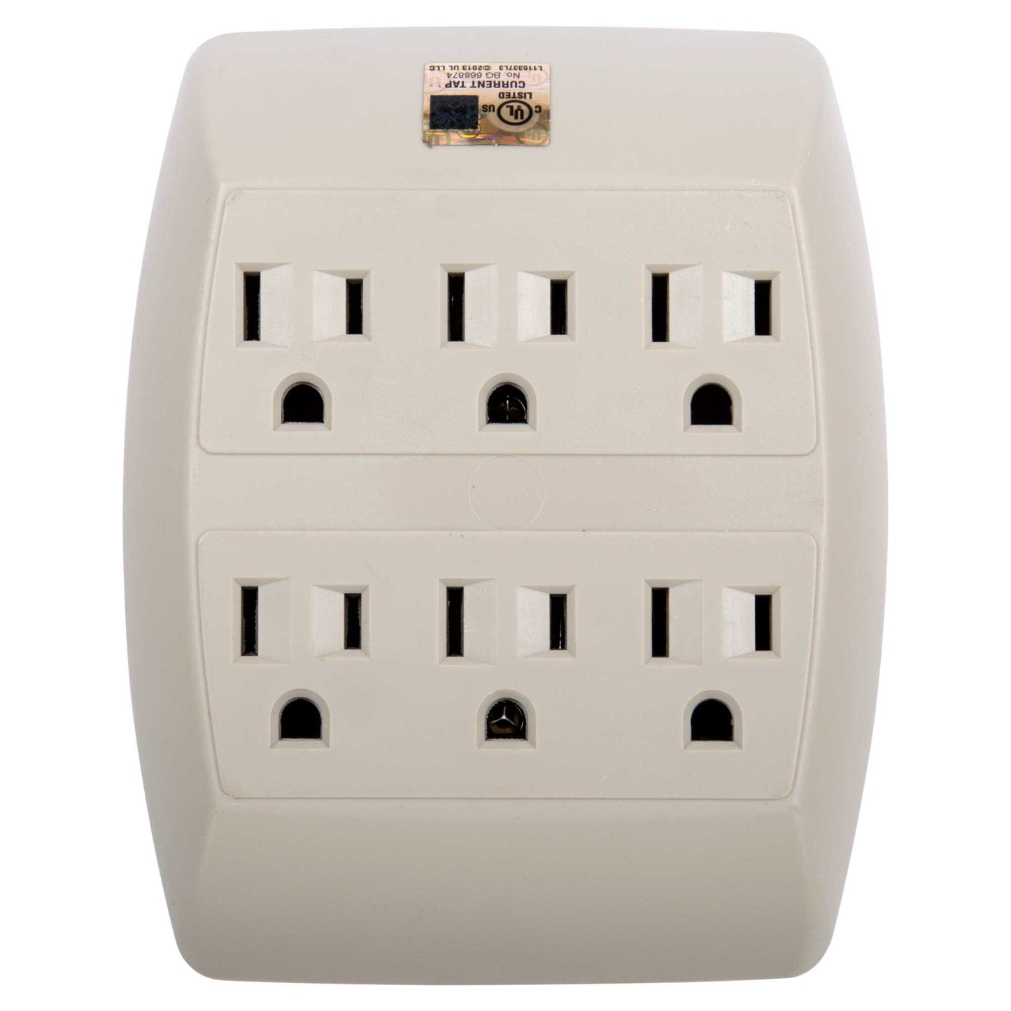 iFocus Electronics 6 Grounded Outlets 4 x 4.75 inches Beige