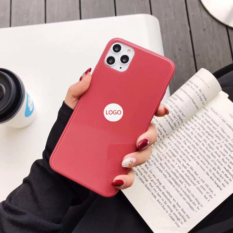 Liquid Silicone Glass Case for Apple Phones