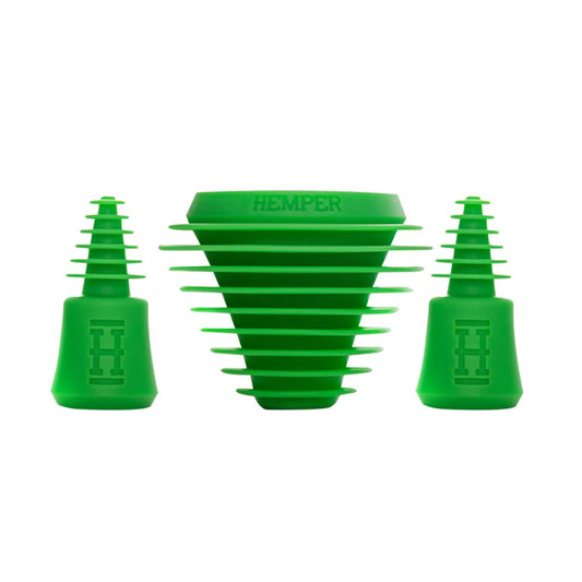HEMPER Tech Universal Cleaning Plugs+Caps for Cleaning Storage and Odor Proofing Glass Water Pipes/Rigs and More